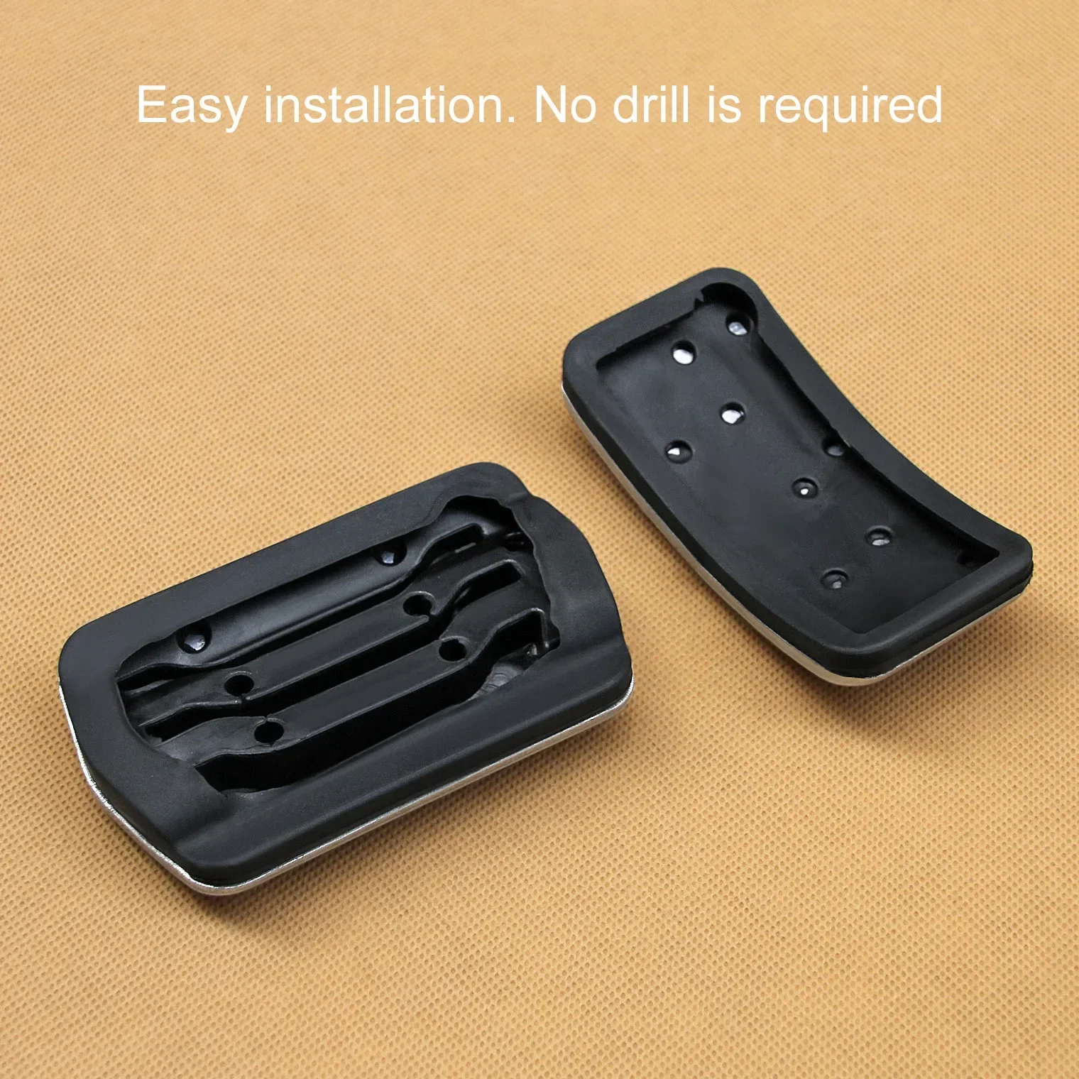 Automatic Steel Brake AND Gas Pedal Covers Kit for Ford Escape Focus Kuga Lincoln MKC 2011-