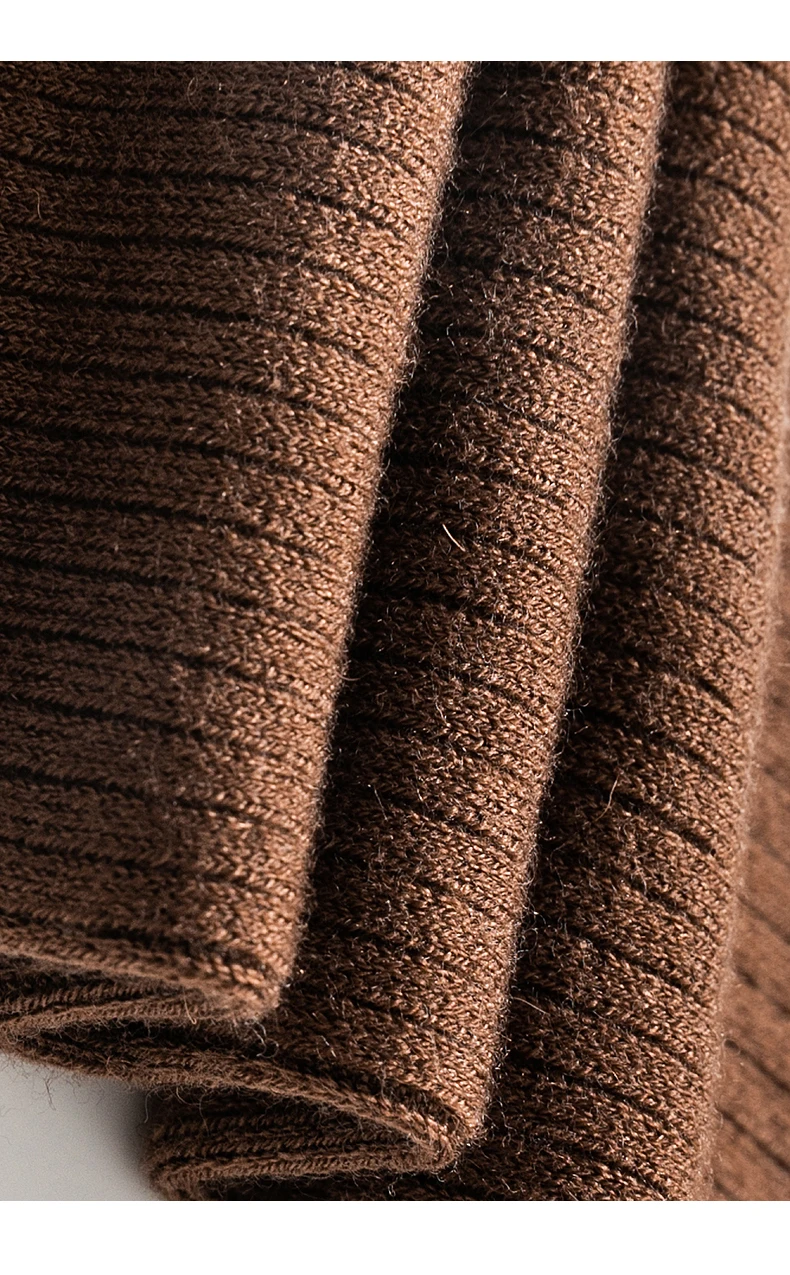 2 Paar Herbst-Winter-Neue gestreifte Overknee-Socken aus 100 % reiner Wolle für Damen, verdickt, warm, vielseitig, lange Röhrensocken für den Außenbereich – Detail 12