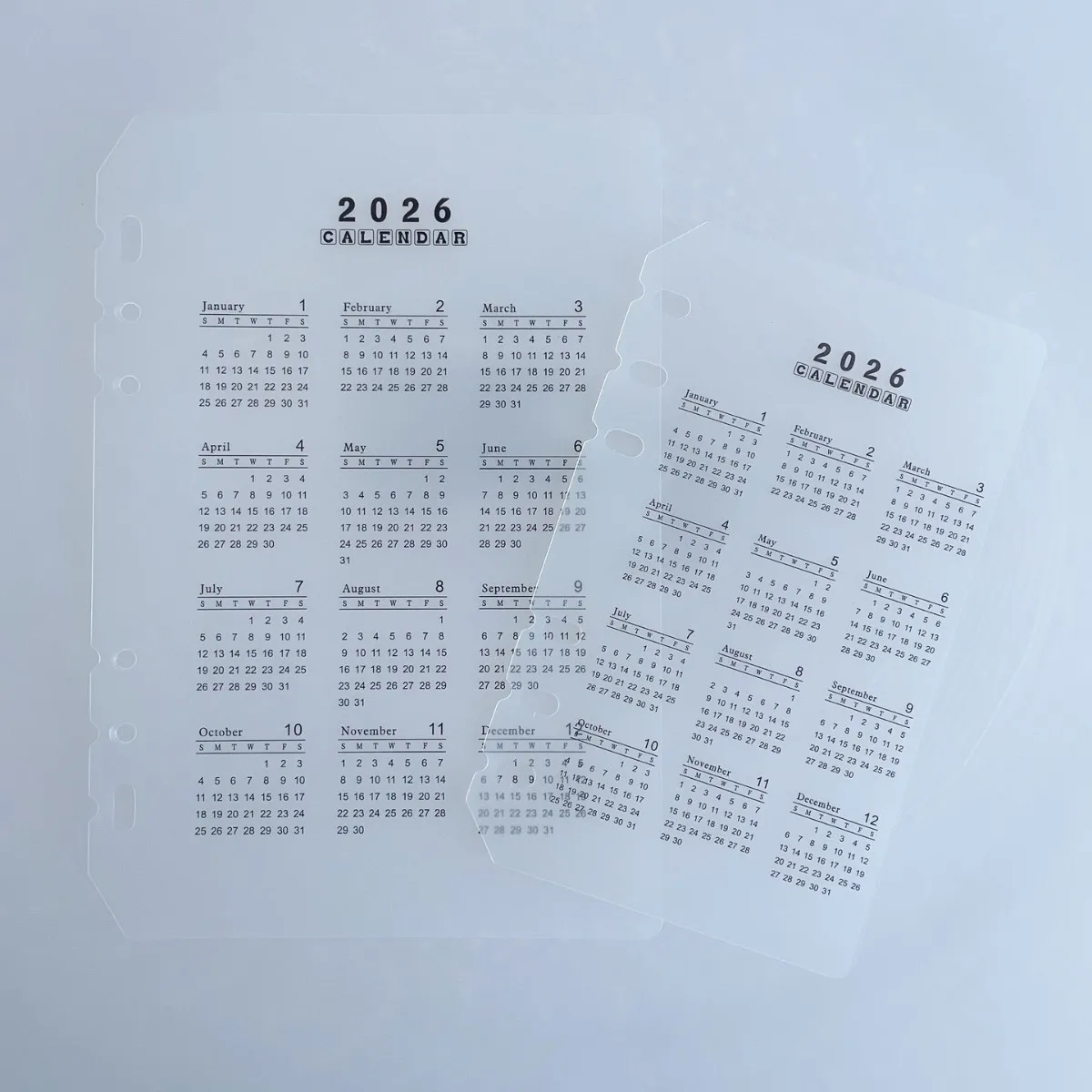 Watercolor Calendar Index Dividers