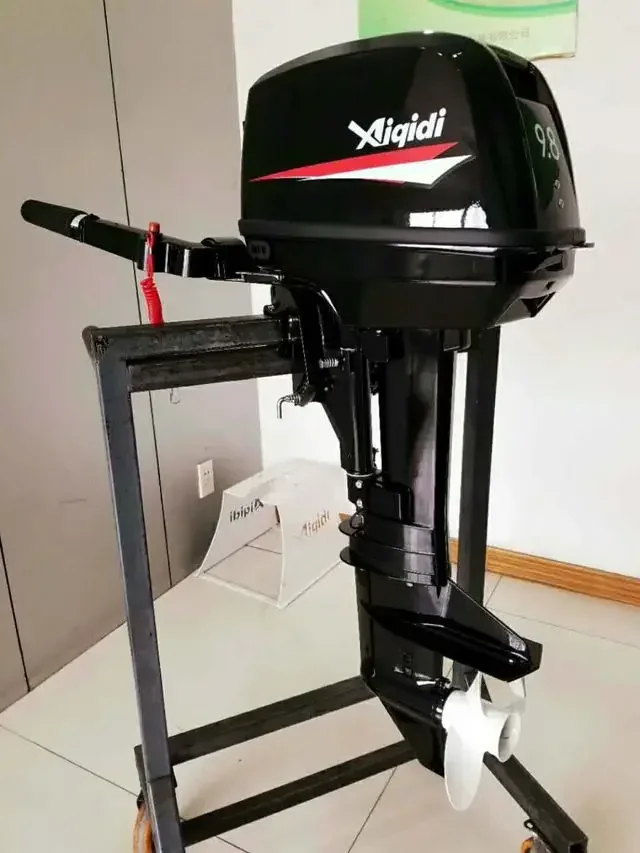 AIQIDI 9.8HP 2 Stroke Outboard Motor, Water-Cooled,short Shaft,Double Cylinder,Gasoline Boat Engine sdad series double rod compact cylinder bore 63mm stroke 5 100mm sdad63x30 sdad63x35 b sdad63x50 s sdad63x50 s b