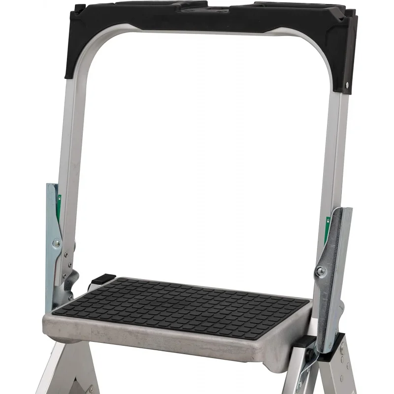 Foot Step Stool, 300-Pound Capacity L-2011-02 Stocking stepstool, 2-feet, Silver
