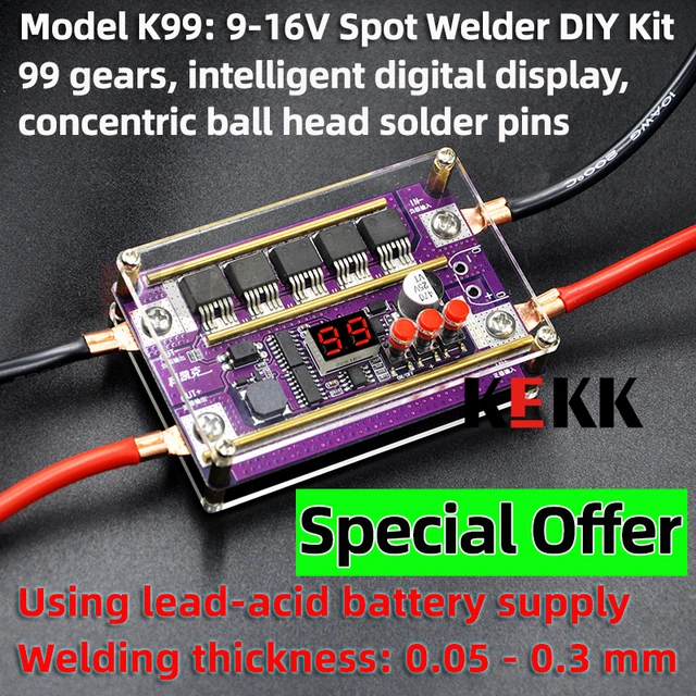 Mini Spot Welder Kit Pantalla digital portátil  Máquina de soldadura por  puntos Batería 18650-Soldadores por puntos-Aliexpress