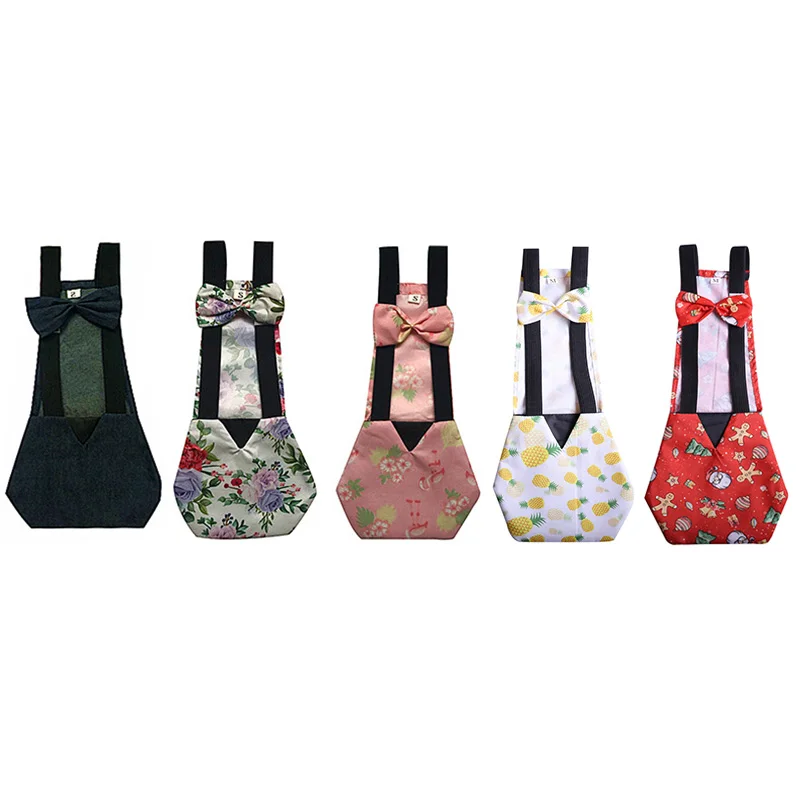 Chicken Physiological Pants Duck Diapers Goose Flight Suits Washable Nappy Pet Supplies Bowknot Design With Elastic Band Cute
