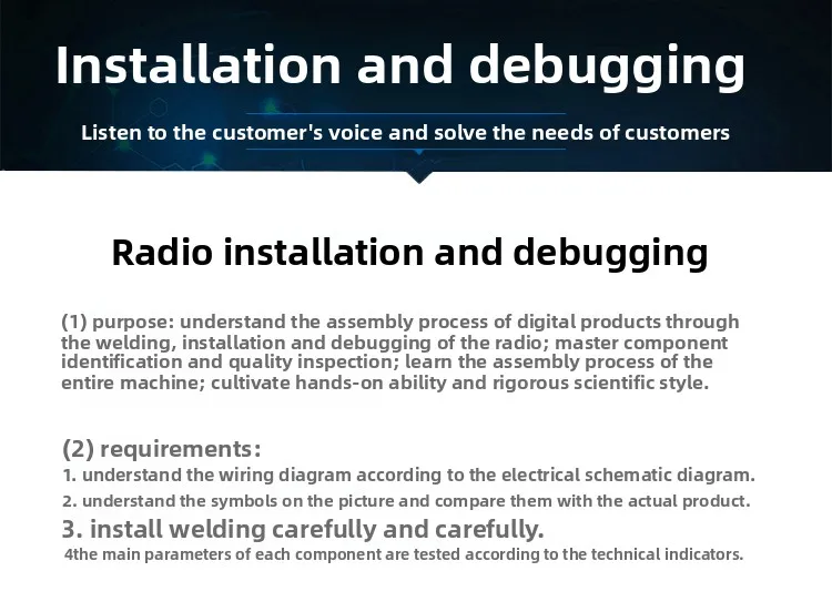 Sechsröhren-Amplitudenmodulationsradio Elektronische Komponenten DIY-Bausatz Lehrset Montage-Trainingsset Schweißteile Materialien – Detail 8