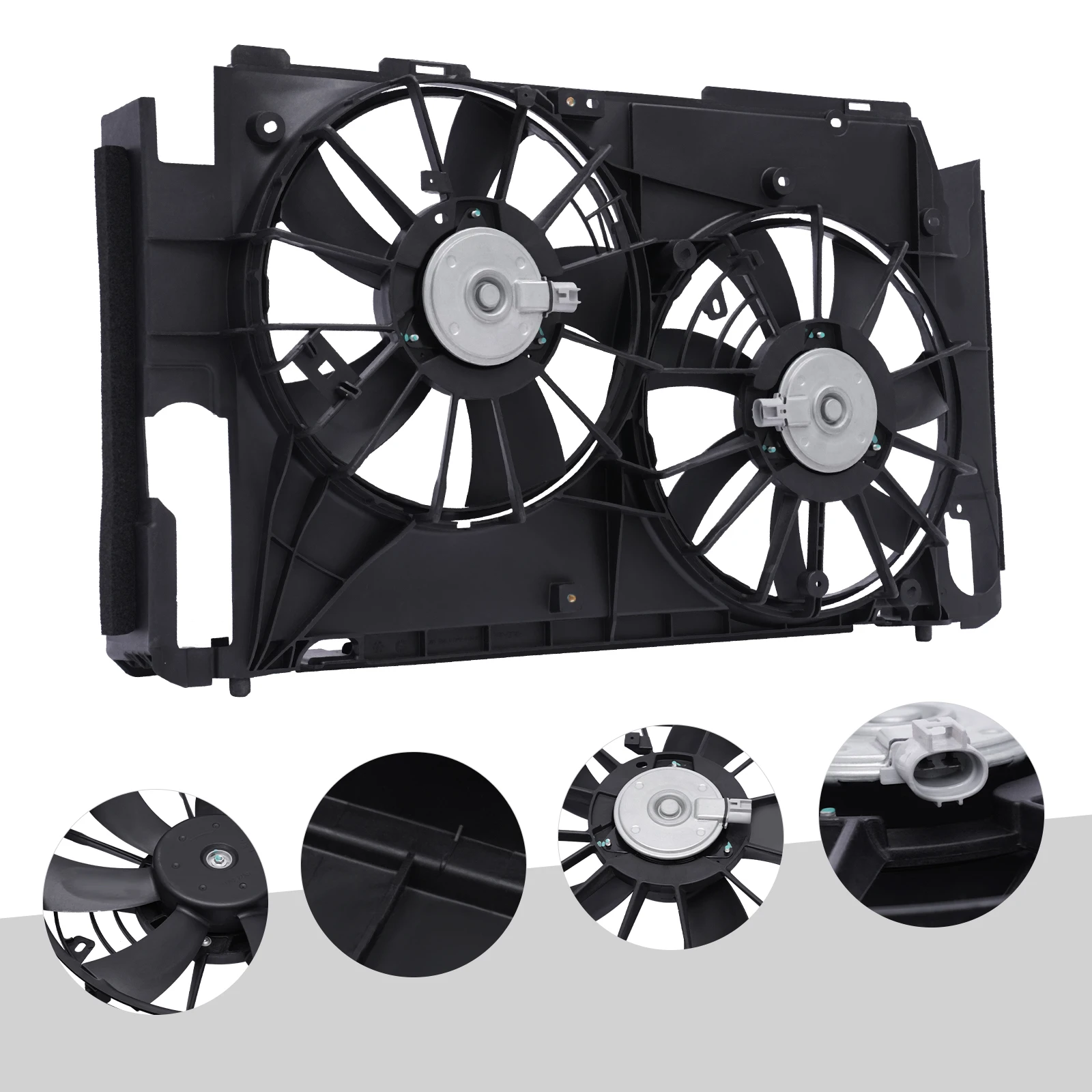 

Car Air Conditioning Electronic Cooling Fan Radiator Kit 12V For 2006 2007 2008 2009 2010 2011 2012 Toyota RAV4 Sport 2.4L/2.5L