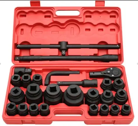 

3/4'' impact socket set 26pcs socket wrench set hand tools