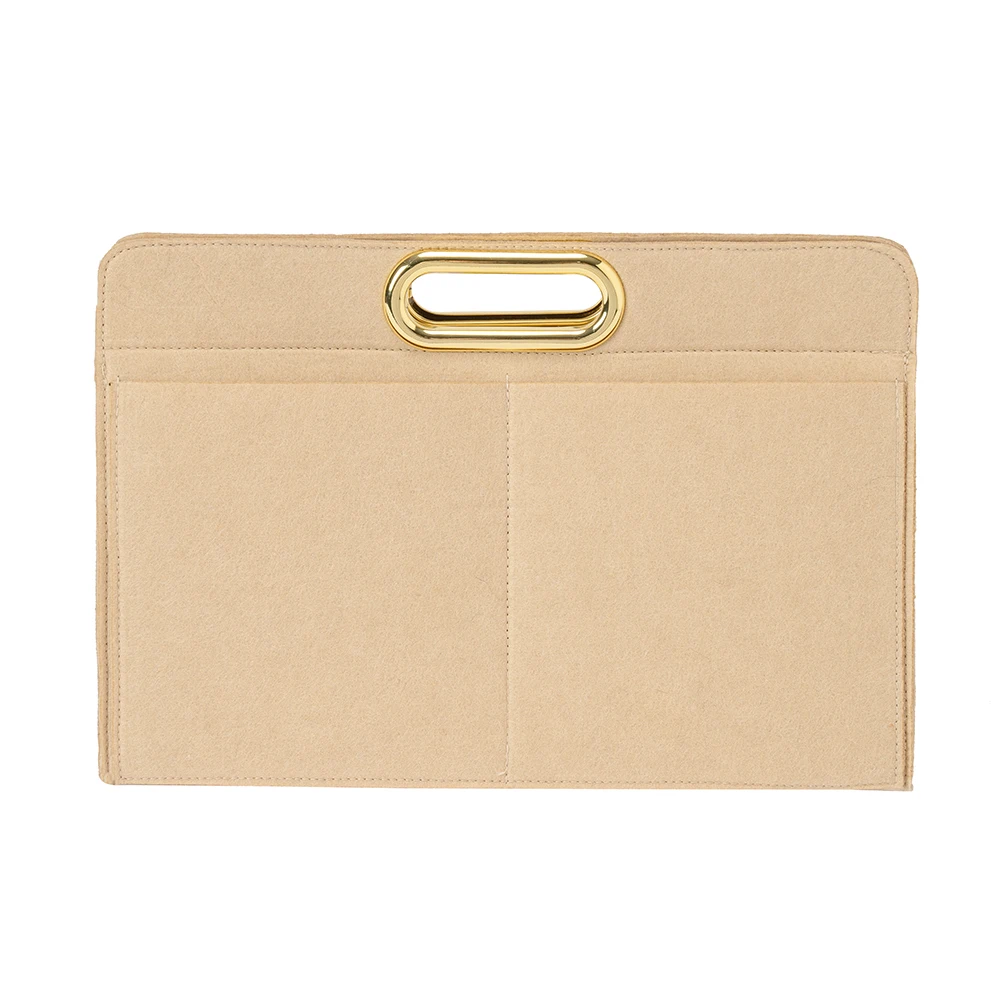 thumbnail image 1 of Organizador de bolsos de fieltro para llevar en movimiento PM MM GM con asa dorada, inserto interior para bolso de mano, bolsa de maquillaje para cosméticos, forro para bolso de mano Onthego, 1 of 5