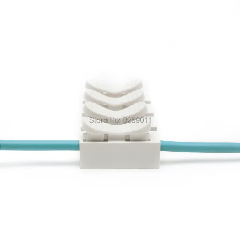 

20PCS 4 Pins Self Locking Electrical Cable Connector CH-4 Spring Wire Connectors Electrical Cable Clamp Terminal Block white