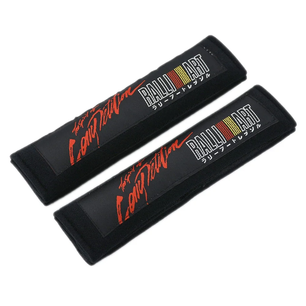 

2pcs JDM Ralliart Cotton SeatBelt Cover Soft Harness Pad Seat Belt Shoulder Pads