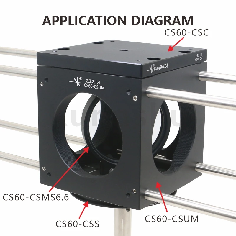 60mm 케이지 시스템 큐브마운트SM2 나사산 구멍연구광학 실험실LC6W