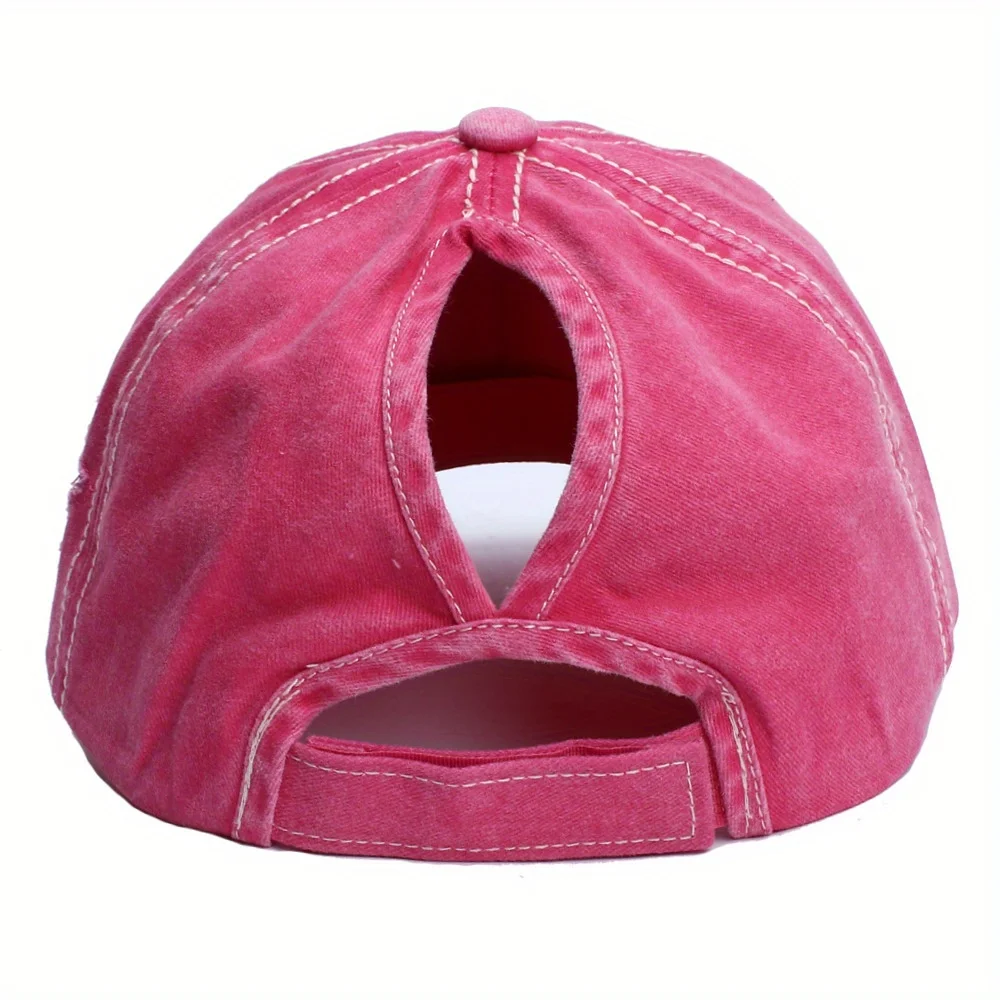 Pony Hat Baseball Cap for Women Girls with Adjustable Dad Hat