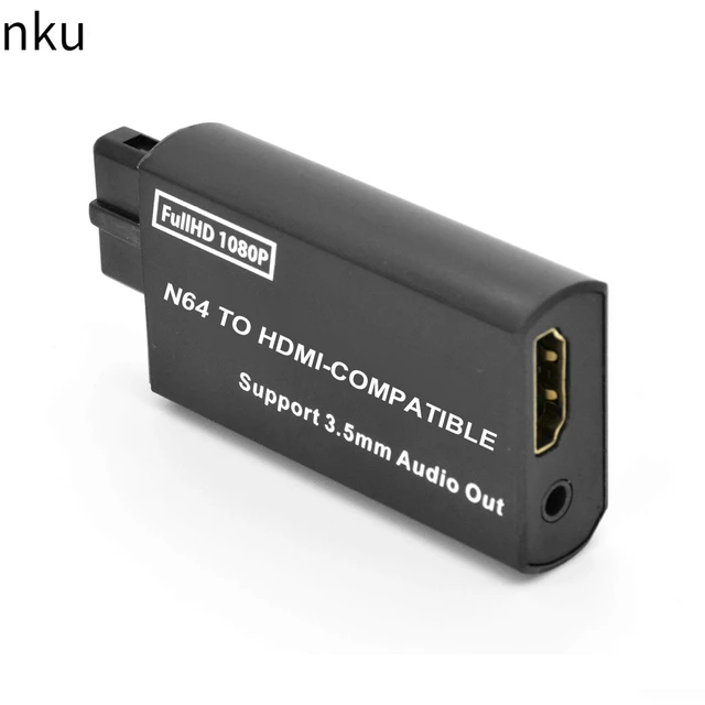 Convertidor Compatible con Nku N64/SNES/NGC a HDMI, adaptador de interfaz de transmisión de vídeo HD, consola de juegos a proyector HDTV