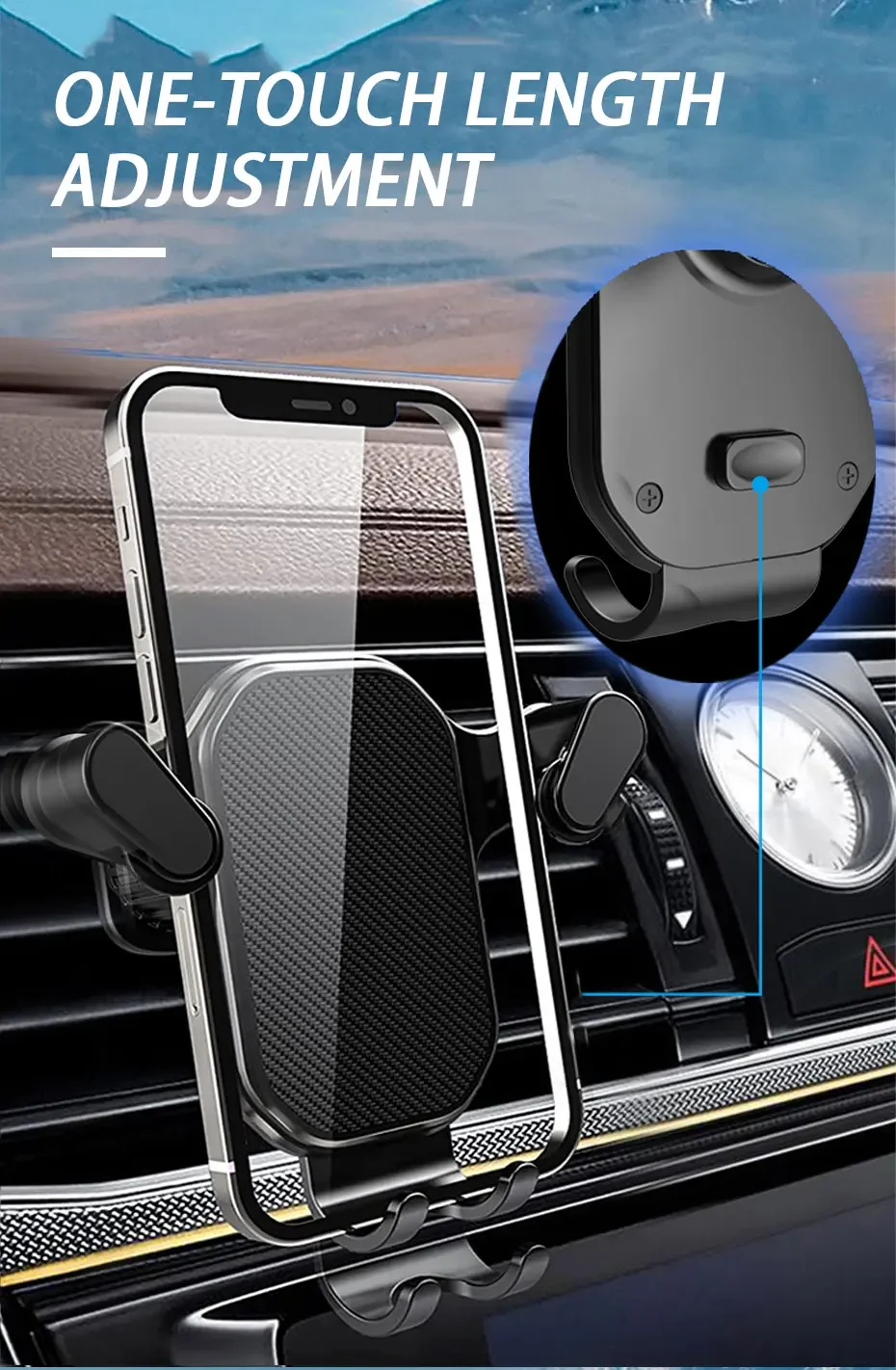 Car Phone Holder Air Vent Mount with 360 Degree Rotation