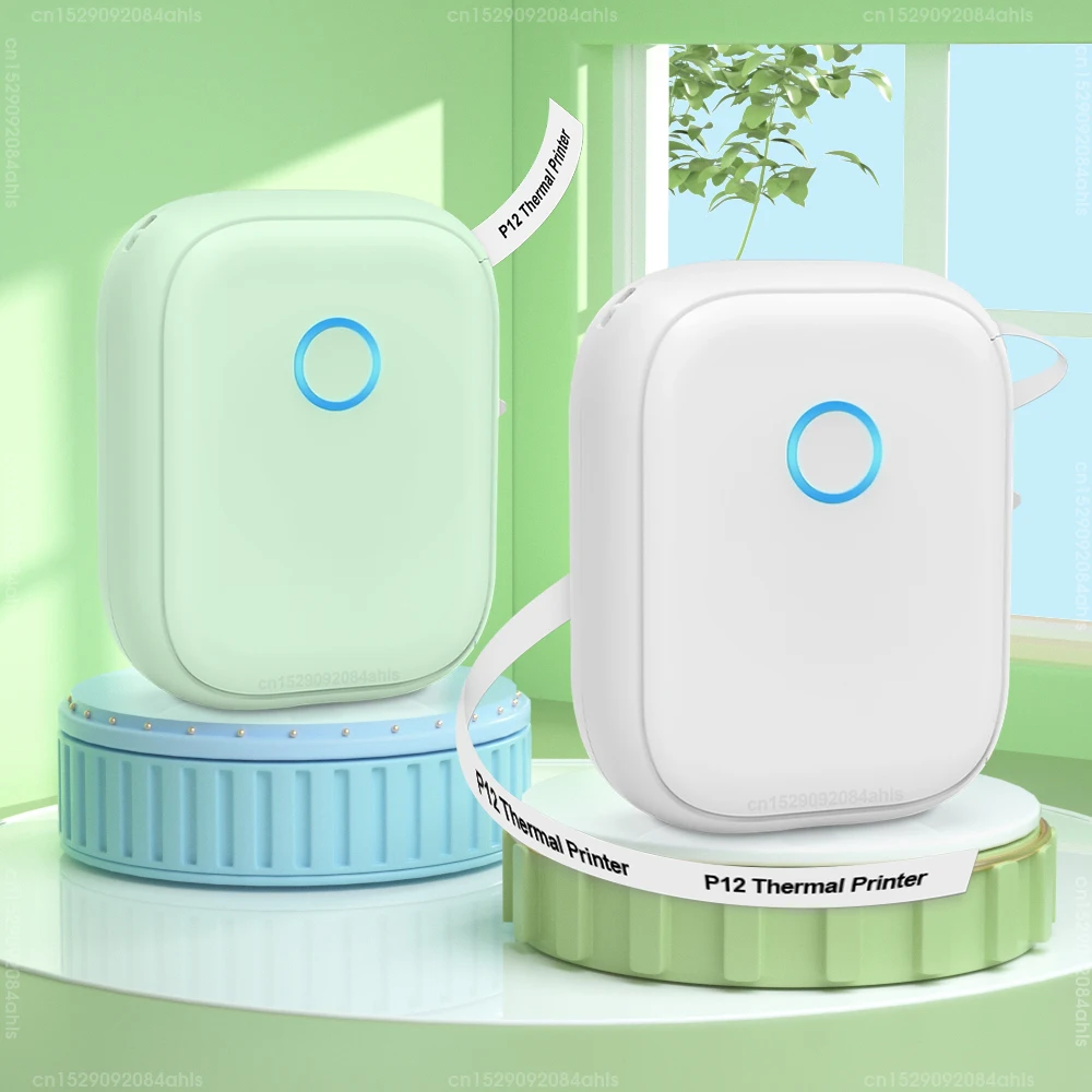 Mini Stampante Portatile P12 Stampante Termica Per Etichette Senza Inchiostro Stampante Adesiva Adesiva Bluetooth Senza Fili Con Etichette Continue 15