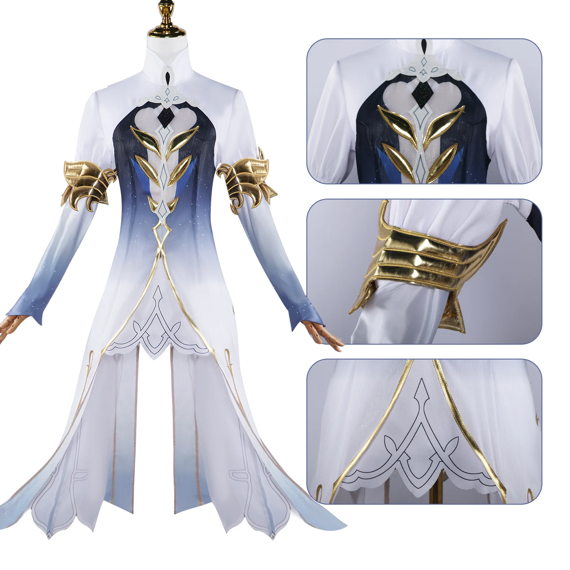 Genshin Impact Furina (Focalors) Hydro Archon Cosplay Costume for Women (Unofficial)