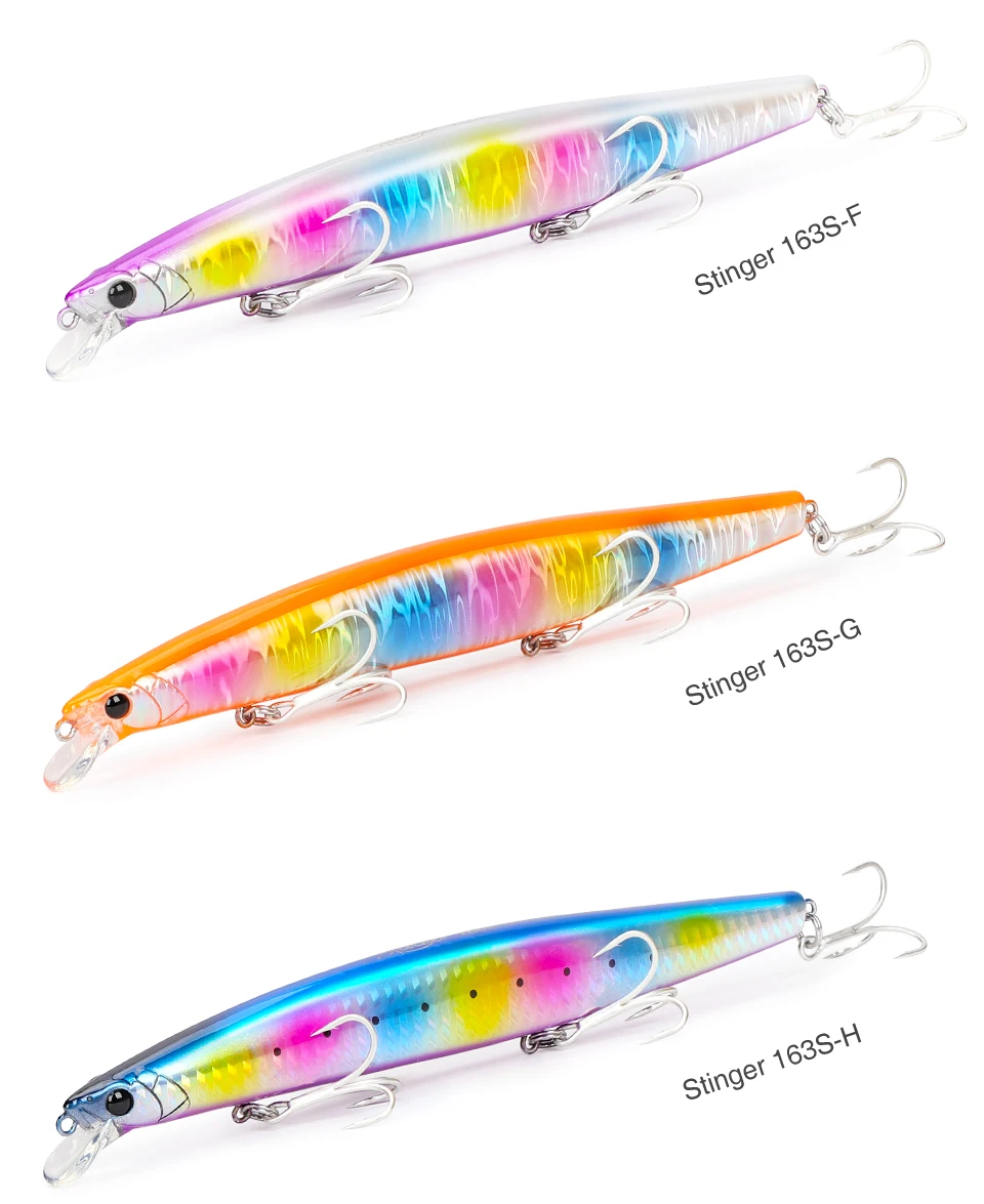 TSURINOYA 163S Ultra Long Casting Sinking Minnow Meeresangelköder STINGER 163 mm 34,2 g Seebarsch Thunfisch Salzwasser Große harte Köder – Detail 19