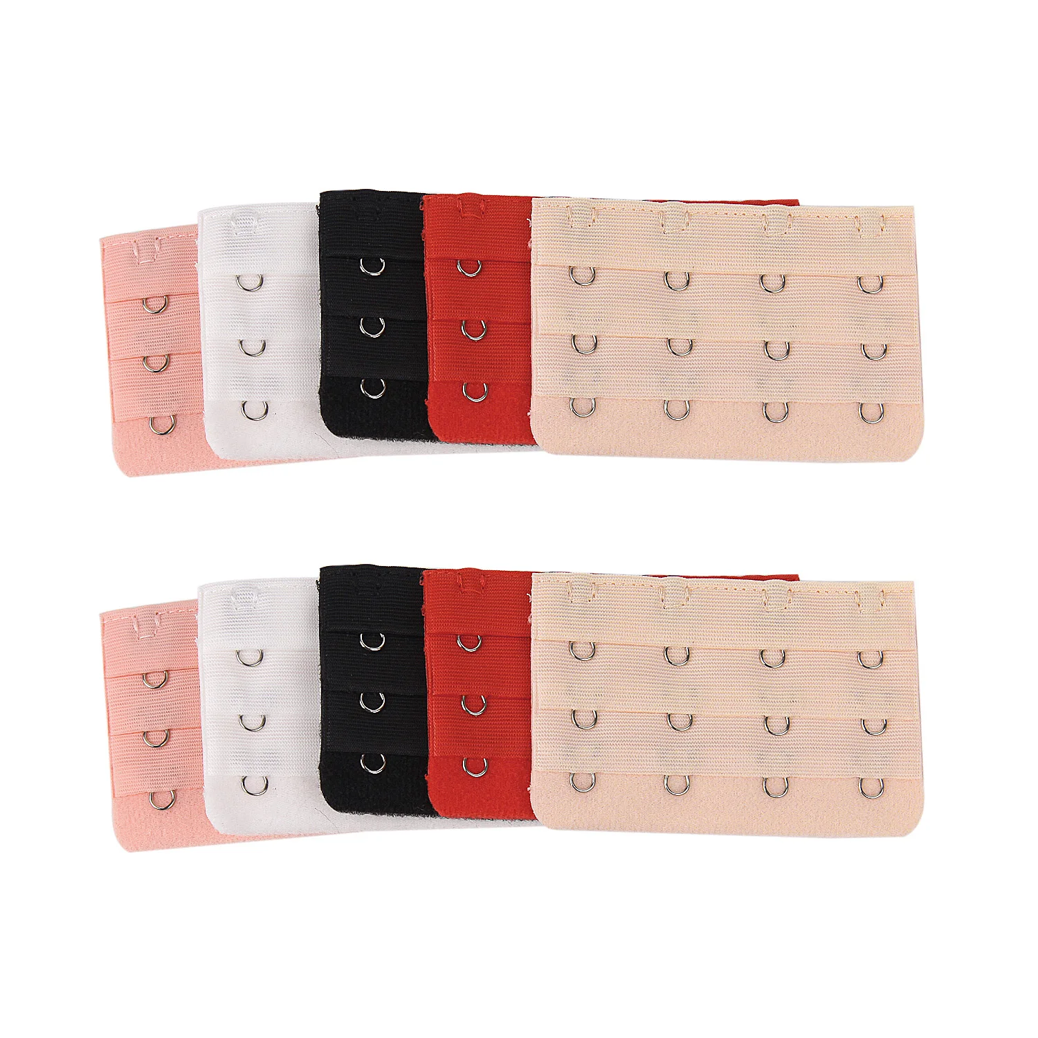CUHZA Attache Soutien Gorge 2 Crochets, Lot de 12 rallonges élastiques de soutien-gorge pour femme, Extensions de Soutien-Gorge, Attaches de Soutien- Gorge Prolongateur, Confortable, 4 Couleurs