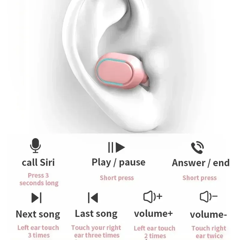 Wireless Bluetooth Headset with Mic and LED Display