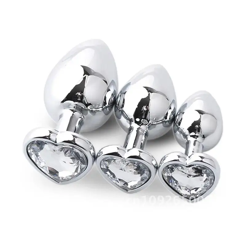 SM 3Pcs/Set Adult Erotic Masturbation Goods Heart Shape Anal Plug Dilator Prostate Massager Fetish Gay Role Play Butt Stimulator