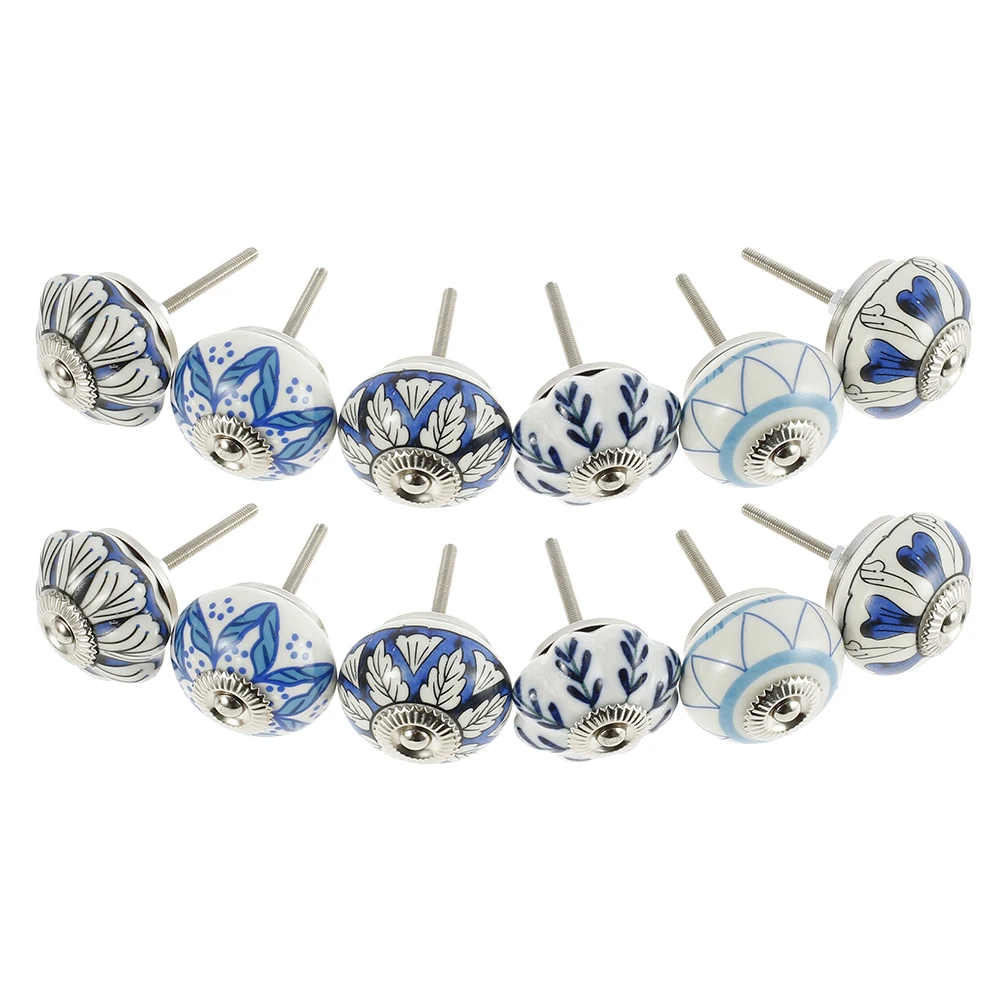 Shabby chic vintage ceramic drawer knobs drawer pull cupboard door porcelain handles set