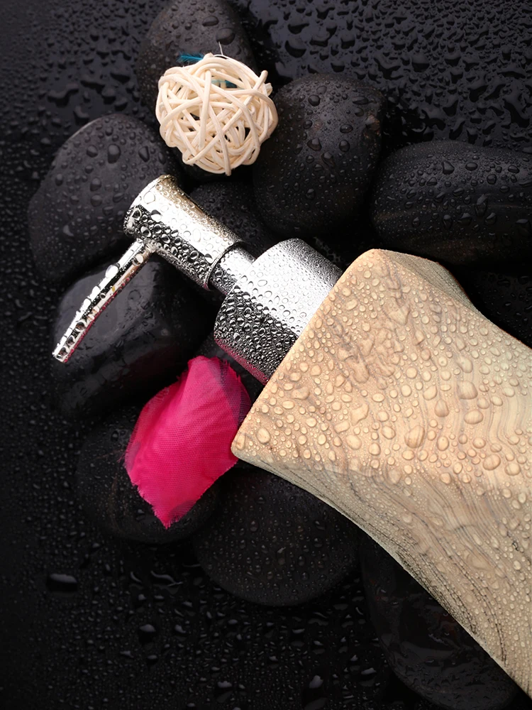 Creative Wood Grain Ceramic Soap Dispenser Lotion Bottle