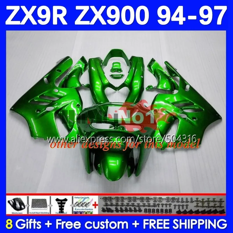 Body Kit Für KAWASAKI NINJA ZX-9R 900CC ZX 9 R 9R 900 CC 75MC.90 grün lager  ZX9R 94 95 96 97 ZX900 1994 1995 1996 1997 Verkleidung - AliExpress