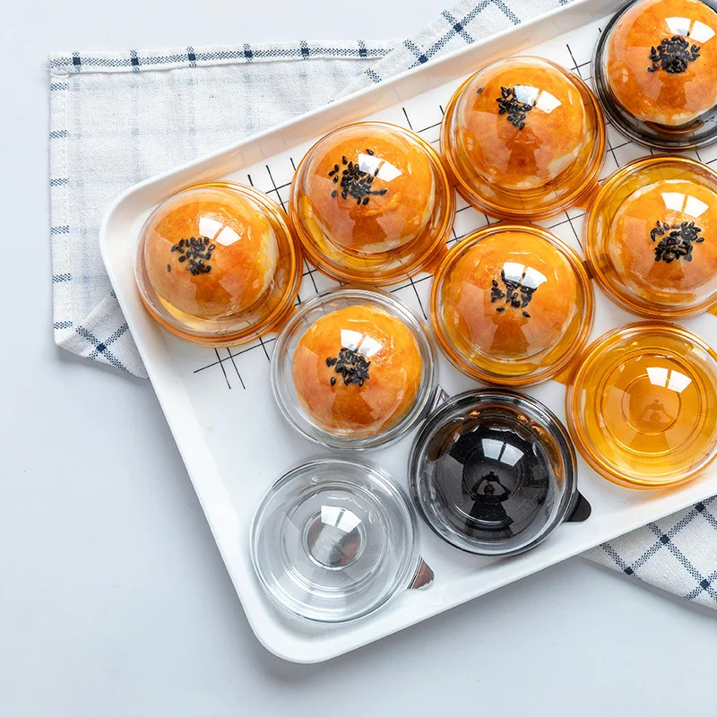 50pcs Mini Muffin Cake Box Container Trays Transparent Mooncake Dome Pastry Baking Pack... - SKU CBC01305 - UGI Packaging