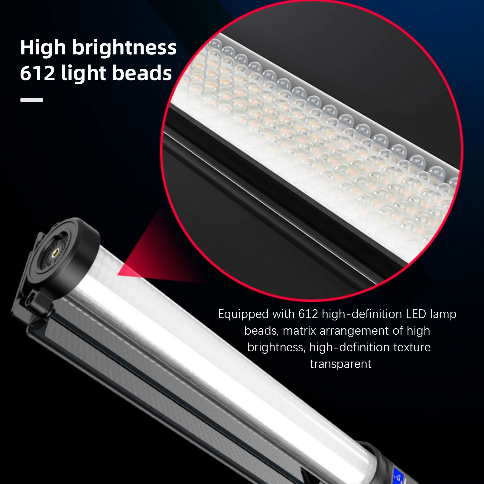 LIPPMANN LS-550 LED 튜브 조명 스틱, 3200K-5600K 밝기 조절 가능 지지대 앱 제어, Bardoorn, 26W