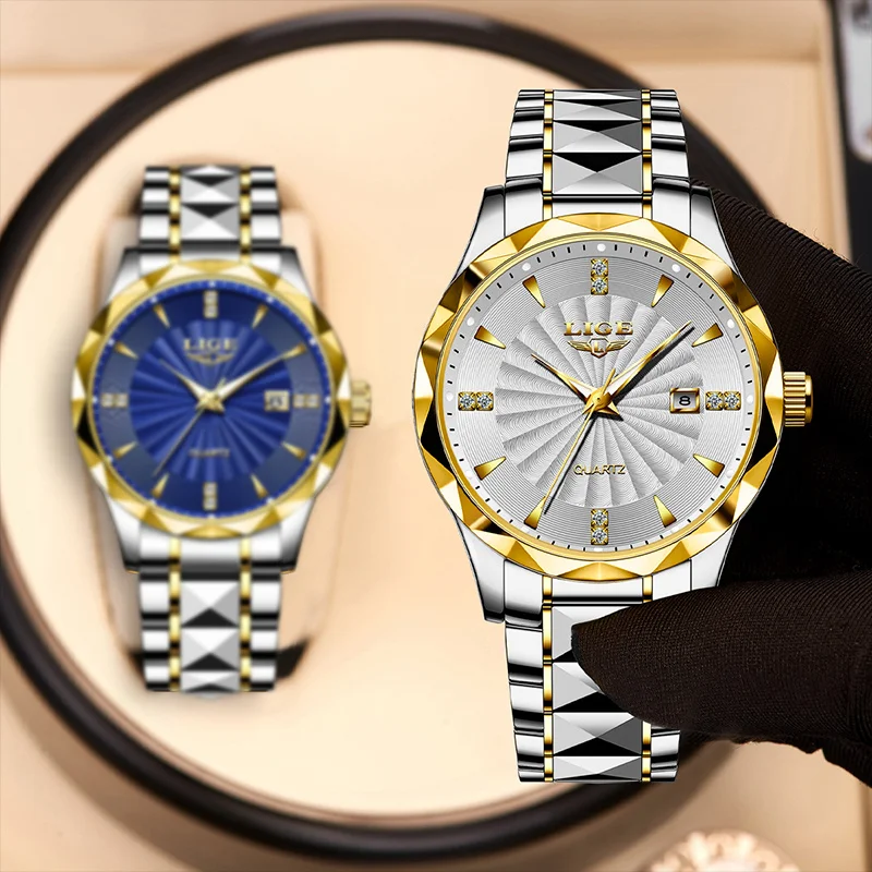 LIGE Luxury Women's Luminous Quartz Waterproof Stainless Steel Watch