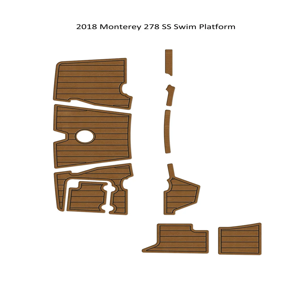 2018 Monterey 278 SS Swim Platform Step Pad Boat EVA Foam Teak Deck Floor Mat SeaDek MarineMat Gatorstep Style Self Adhesive