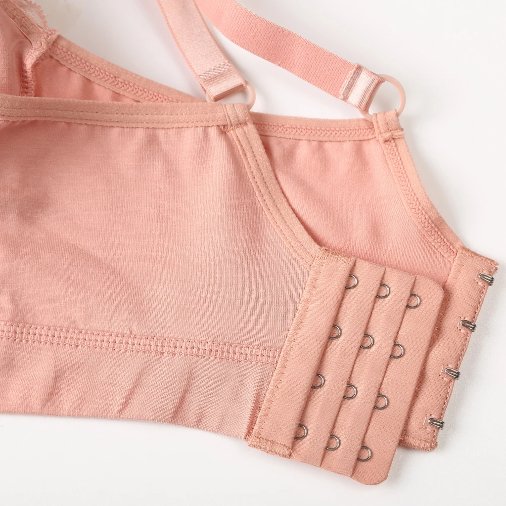 Lace Breastfeeding Maternity Nursing Bra For Pregnant Women Lightly Padded Wireless Adjustable Double Strap Lingerie S-2XL 5
