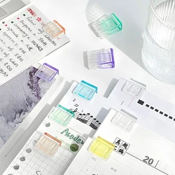 5pcs Mini Push Clips Kawaii Binder Clips File Documents Notebook Bookmarks Paperclips Index Page Holder Clamp Office Organizer