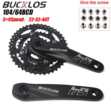 

BUCKLOS 104/64BCD MTB Crankset 9speed Mountain Bike Crankset 22/32/44T Triple Bicycle Chainring 170mm Crank Fit Shimano Sram