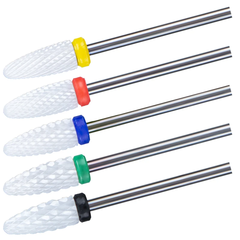 Ceramic Nail Drill Files Milling Cutter Manicure Grinding Pedicure Accessories Tools Removing Gel