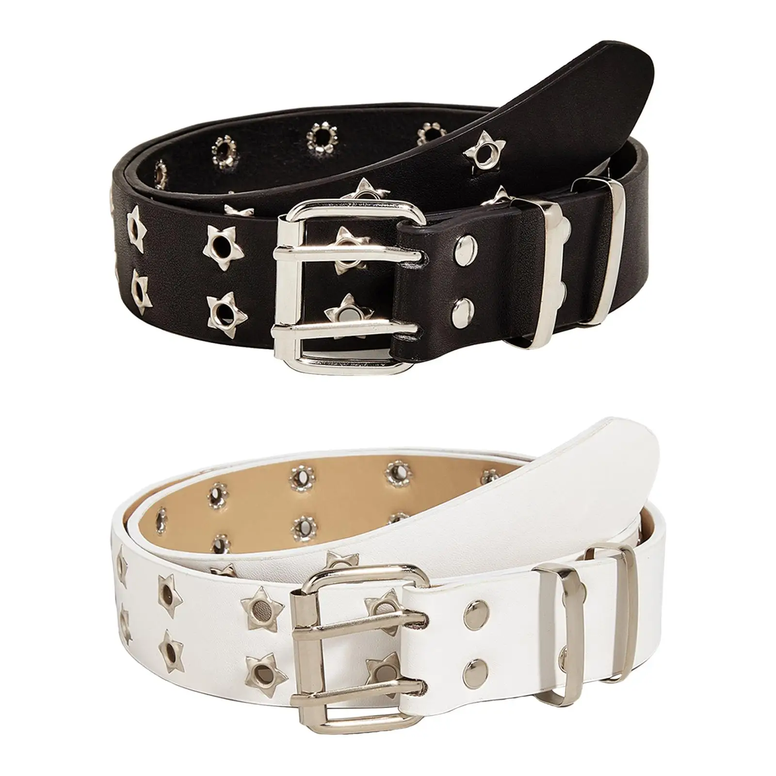 

Women Leather Belt Decorative Waistband Punk Waist Belt for Jean Pant
