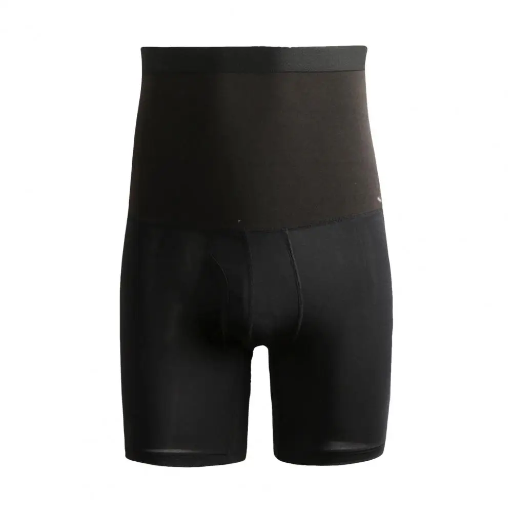 Men High-waisted Workout Shorts Men Sweat-wicking Fitness Shorts Men's High Waist Tummy Control Fitness for Slimming Body