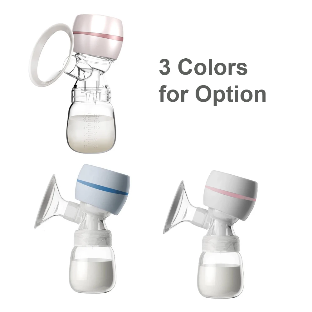 Portable Electric Breast Pump Breast Pump with LED Screen Milk Puller for Breastfeeding Low Noise 180ml Milk Bottle BPA-free 6