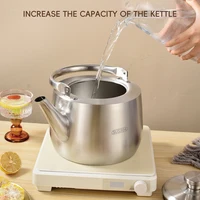 Bouilloire à eau bouillante en acier inoxydable 304, marmite de Restaurant ajouter un marmite à soupe, bouilloire à eau bouillante domestique de grande capacité, 4L 4