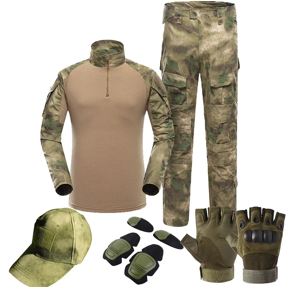 Tactical Uniform Suits Camouflage Suit Duty Cargo Trouser Outdoor Hunting Shirts Pants Hiking Clothes Sets Fishing