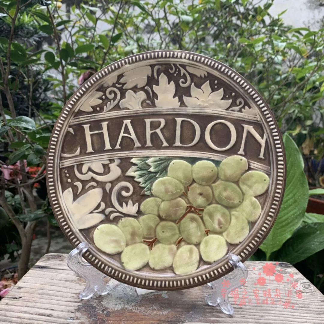 

3D виноградный сад декоративные настенные блюда, фарфоровые тарелки, поделки для домашнего декора, аксессуары для украшения комнаты