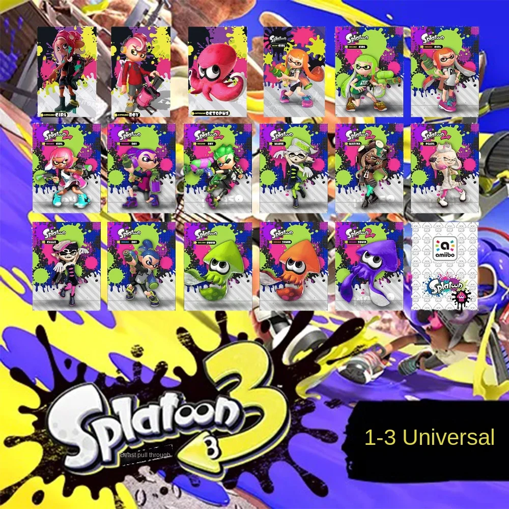 17pcs Jet Warrior Amiibo Card Jet Amiibo Splatoon Amiibo Crossover Card 1-3  Universal - Game Collection Cards - AliExpress