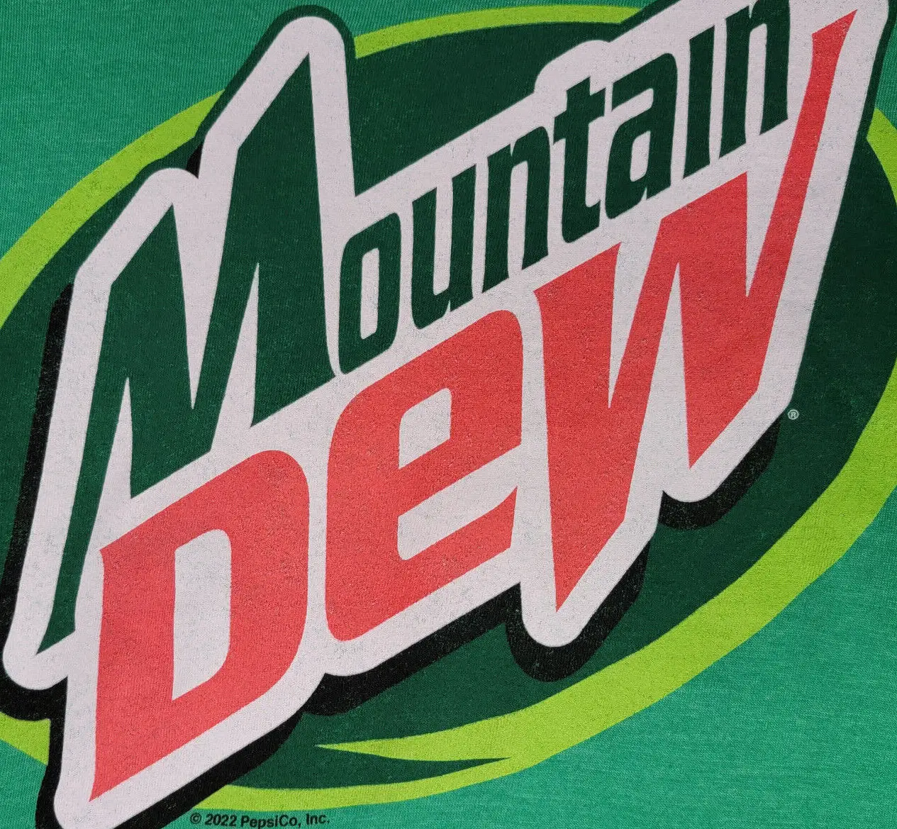 Mountain Dew Shirt Adult 2Xl Xxl Green New Mens Mt Casual Pullover Outdoor Nwt Maniche Lunghe