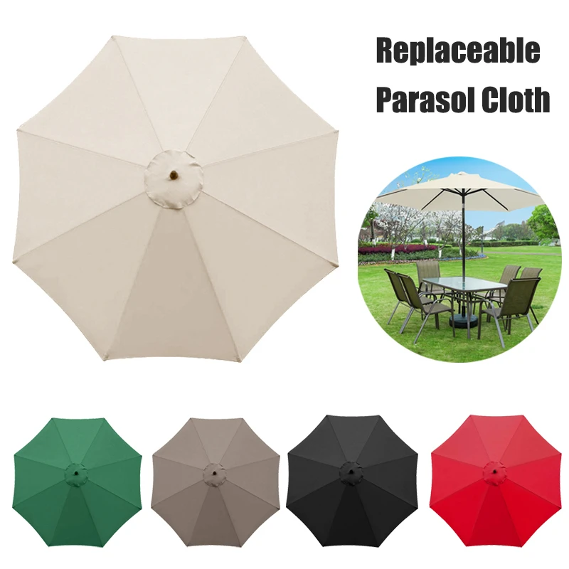 Waterproof Shade Cover Polyester Parasol Replaceable Cloth Without