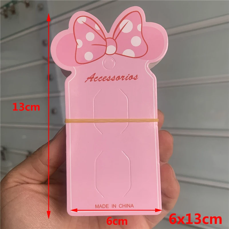 Kraft Paper Hair Bow Display Cards Small - 50 Pack 3.25x3.75 Inches For Crafts