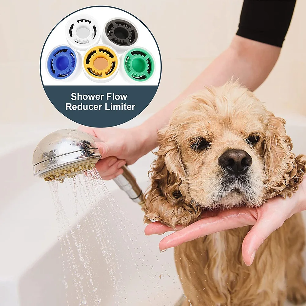 Water Flow Restrictor 10 Pieces 1.5/1.8/2.0/2.5/3.0 GPM Shower Water Flow Reducer Shower Head Limiter Set For