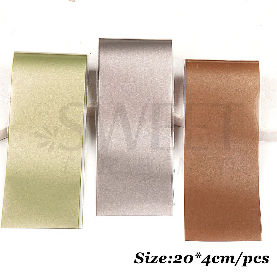 10pcs Matte Metallic Nail Foils Gold Silver Metallic Mirror Starry Paper Gel Polishing Transfer Sticker Nail Art Decor BEDXK11