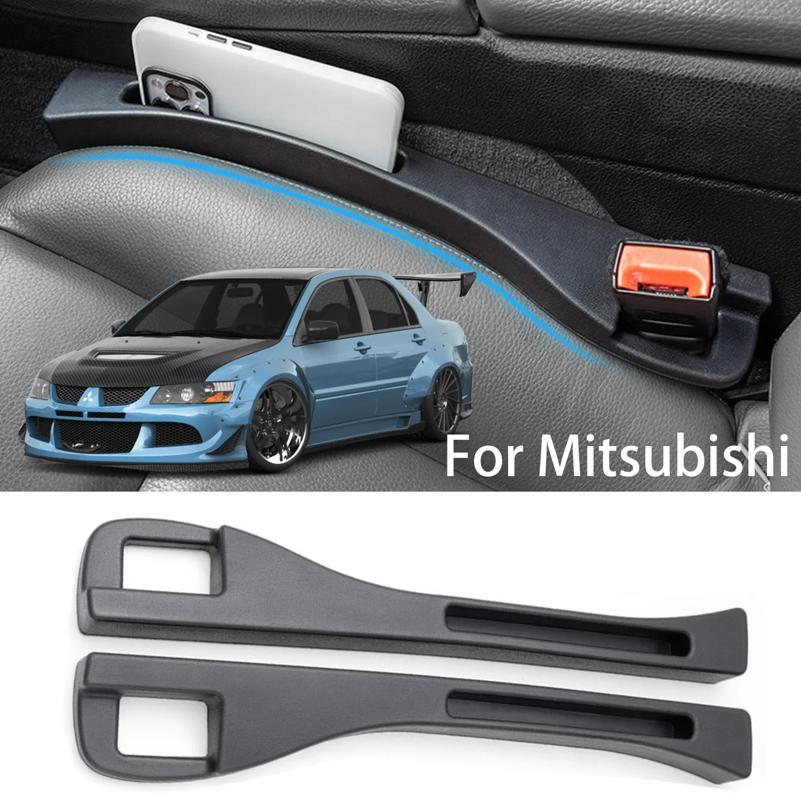 Seggiolino Auto Crevice Organizer Storage Seat Gap Filler Per Mitsubishi Lancer Outlander Sport Evo X Ix Wrc Mirage Montero