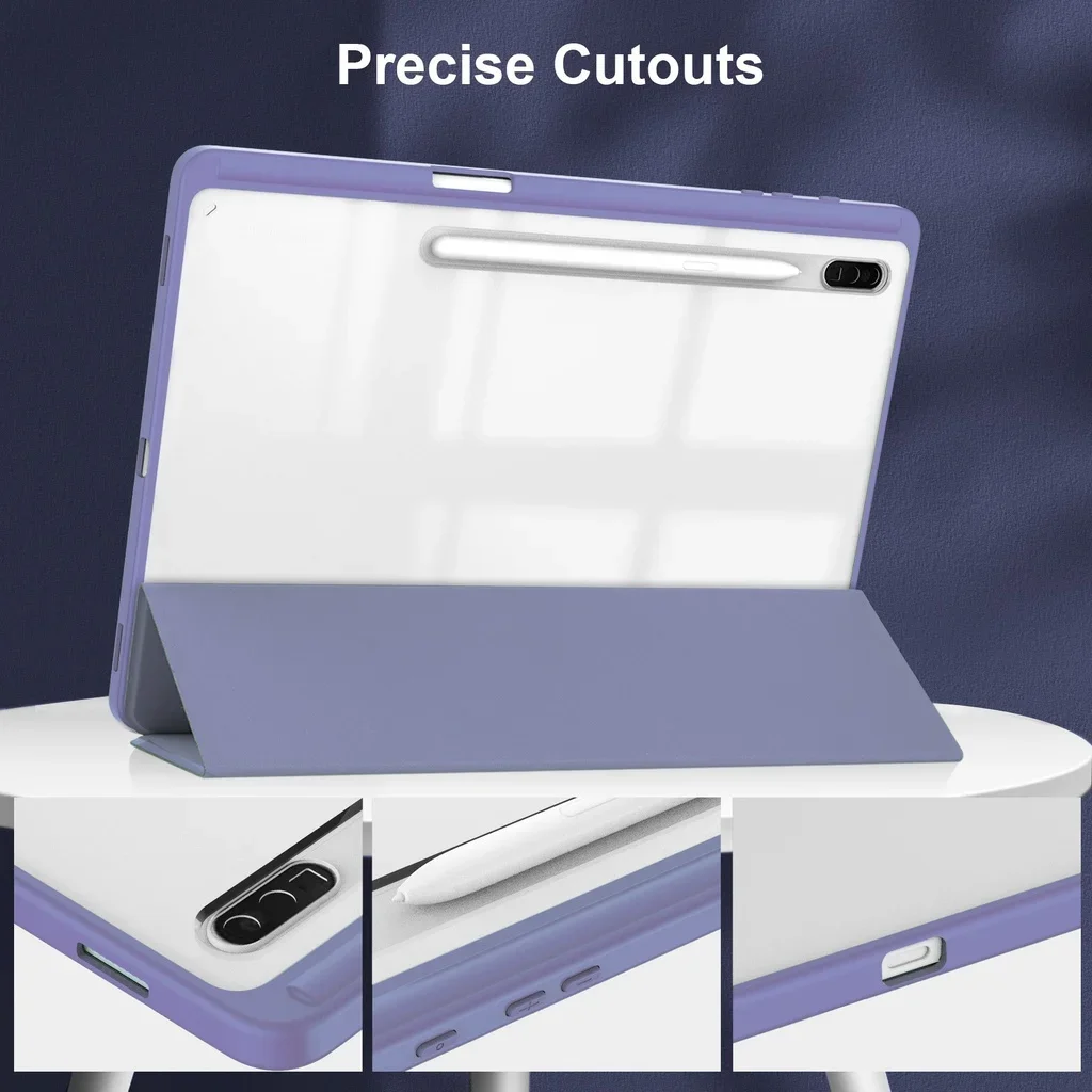 Premium HD Clear Acrylic Tablet Case with Pen Slot