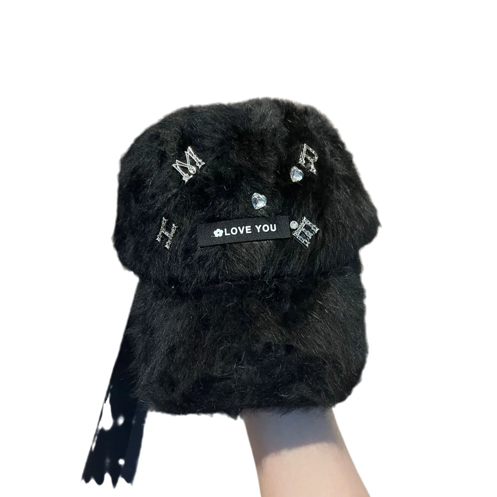 Winter Neue Warme Alter Reduktion Kaninchen Feder Baseball Kappe Mode Brief Gesicht Kleine Kappe Outdoor Casual Hut Weibliche_voghion.com