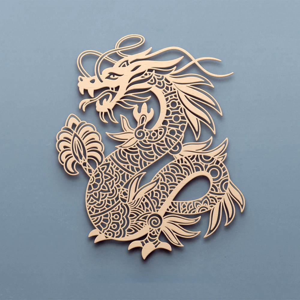 Chinese Dragon Cutting Dies for Diy Scrapbooking Album Card Making Decoration Paper Craft Christmas Metal Die Cuts Knife Mold 5